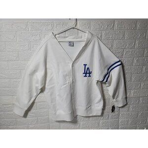 Los Angeles LA Dodgers Cardigan Sweater Official MLB Merchandise Oversized M